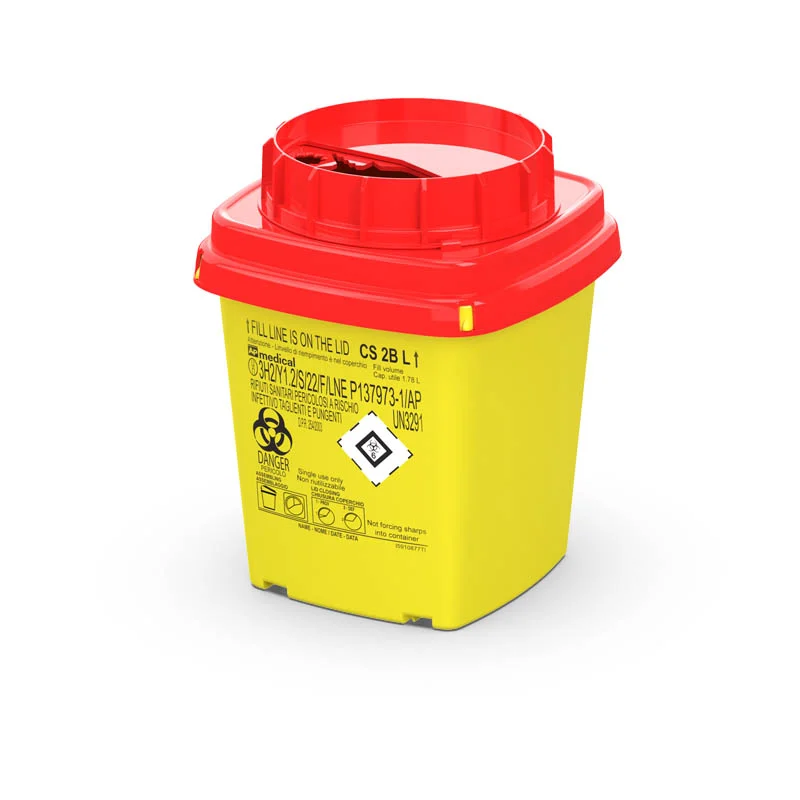 Badella - tűgyűjtő - CS 2L, sárga-piros, alacsony