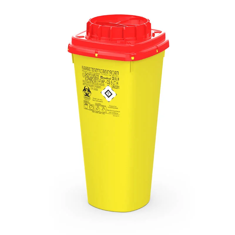 Badella - tűgyűjtő - CS 5L, sárga-piros, magas