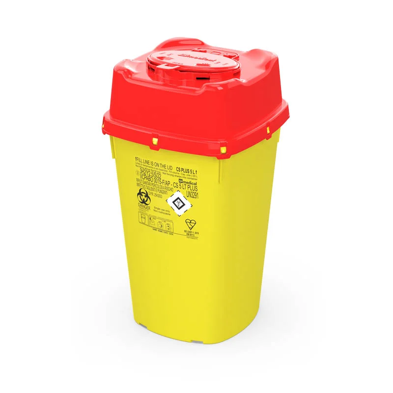 Badella - tűgyűjtő - CS PLUS 5L, sárga-piros, magas