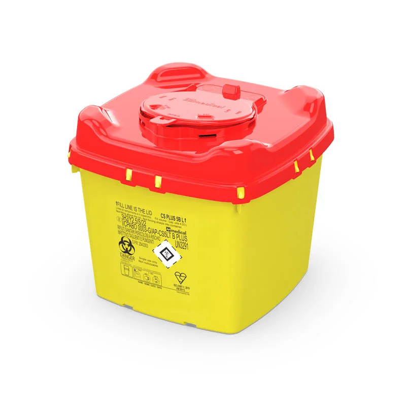 Badella - tűgyűjtő - CS PLUS B 5L, sárga-piros, alacsony