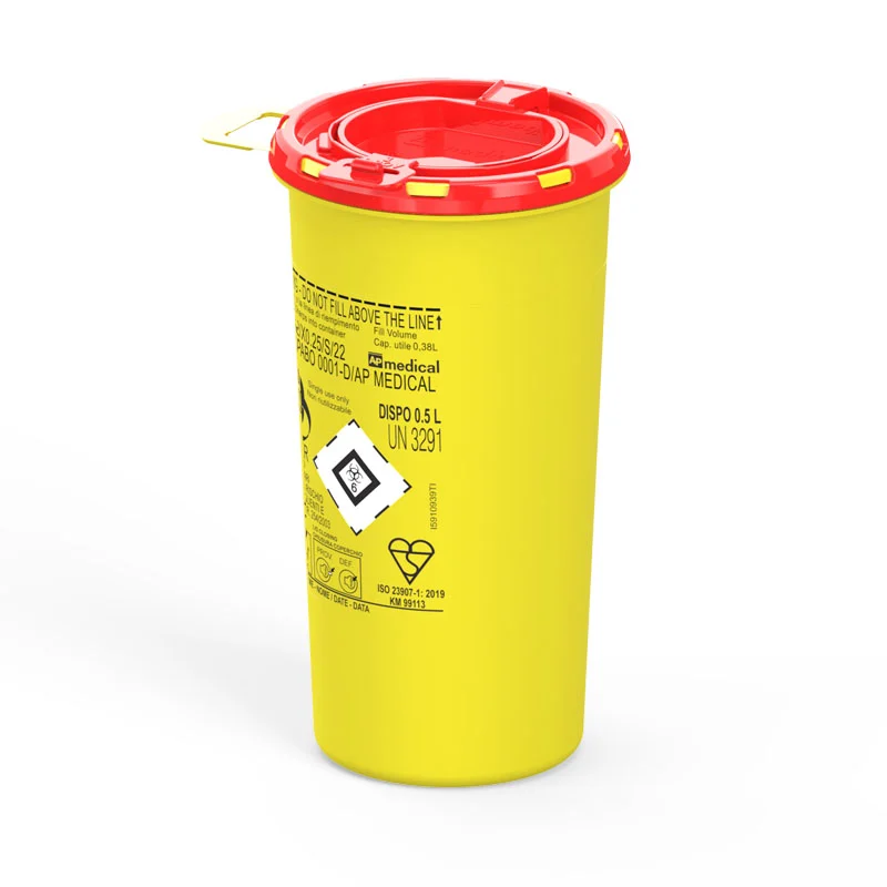 Badella - tűgyűjtő - DISPO 0.5L, sárga-piros