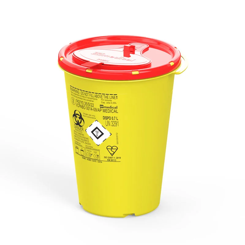 Badella - tűgyűjtő - DISPO 0.7L, sárga-piros