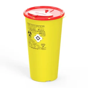 Badella - tűgyűjtő - DISPO 2.5L, sárga-piros