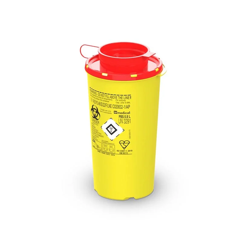 Badella - tűgyűjtő - PBS 0.8L, sárga-piros