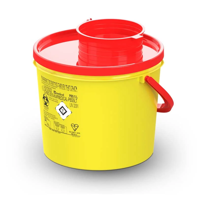 Badella - tűgyűjtő - PBS 5L, sárga-piros