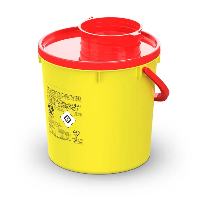 Badella - tűgyűjtő - PBS 6L, sárga-piros