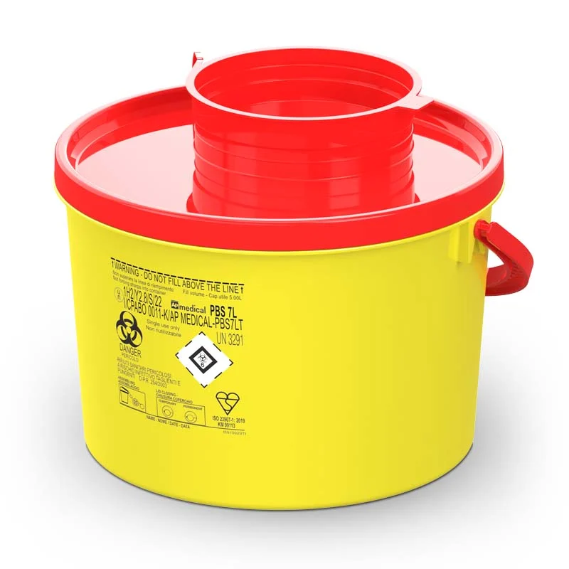 Badella - tűgyűjtő - PBS 7L, sárga-piros